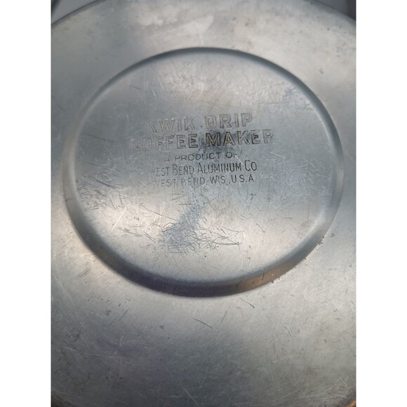 Vintage West Bend Kwik Drip 15c Coffee Maker Percolator Pot Aluminum Stove Top - Picture 9 of 9